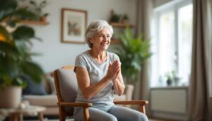 6-minutowy trening na krześle, który wzmacnia core skuteczniej niż plank po 60. roku życia