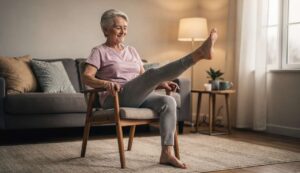 8-minutowe ćwiczenia na krześle, które wzmacniają biodra skuteczniej niż przysiady po 60-tce