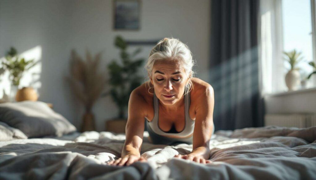 Jeśli wykonasz te 4 ćwiczenia w łóżku bez przerwy po 50-tce, Twój core jest imponujący