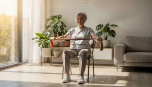 4 ćwiczenia na siedząco, które wzmocnią mięśnie skuteczniej niż siłownia po 60-tce